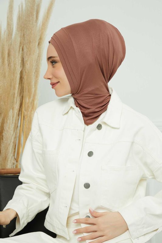 Pleated Bonnet,B-76 Dark Brown - 3