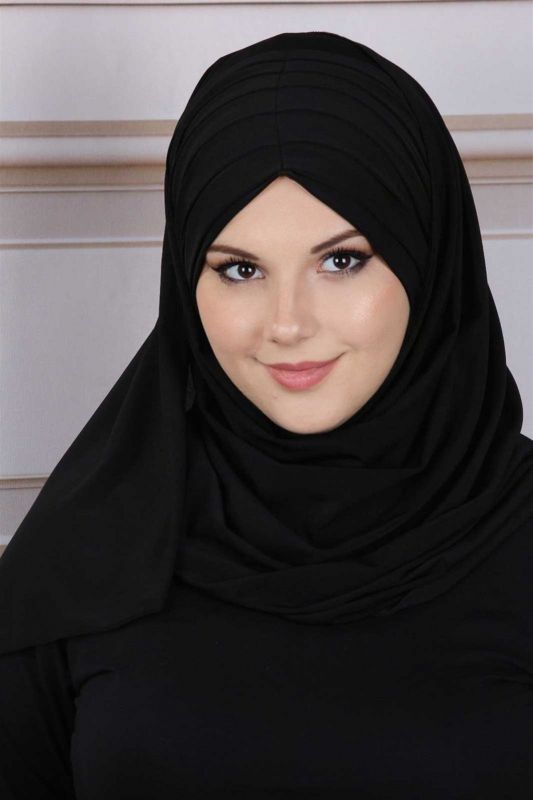 Pleated Shawl Black - 1