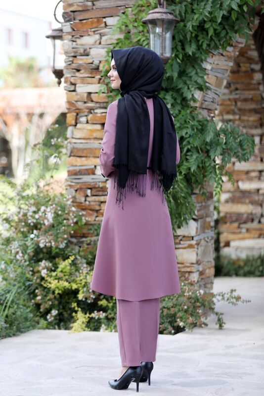 Pileli Takım Elbise MC0035 Gül Kurusu - 3