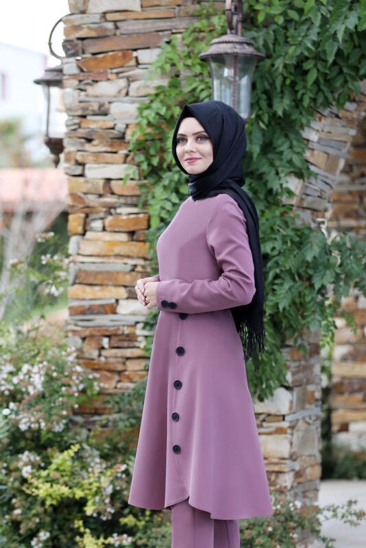 Pileli Takım Elbise MC0035 Gül Kurusu - 2
