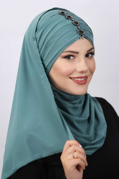 Pleated Stone Shawl Çağla - 2
