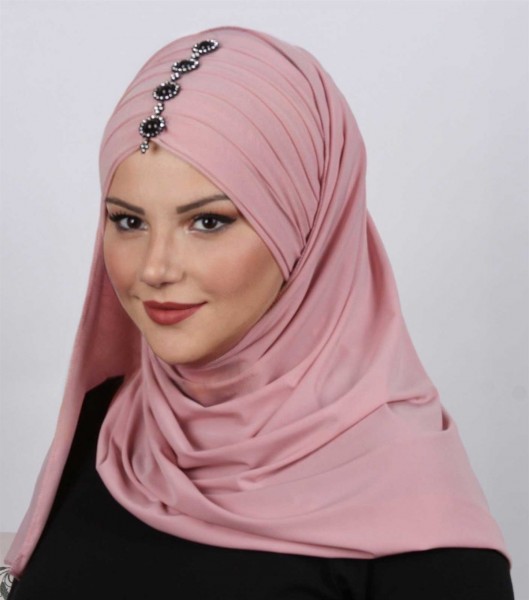 Pleated Stone Shawl Powder - 2