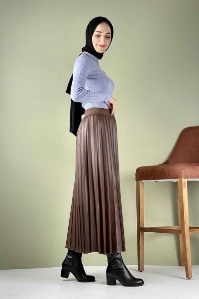Moda Çizgi Skirt - Thumbnail