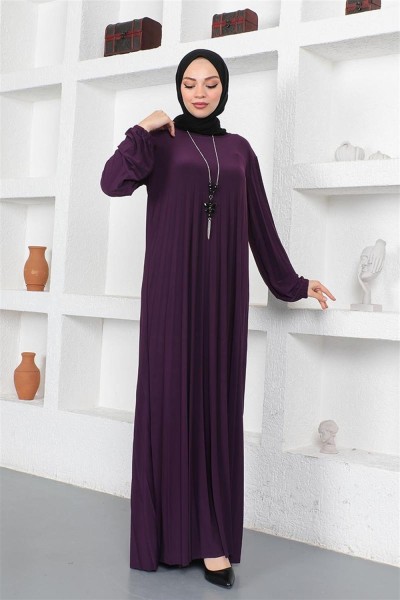 MG - Piliseli Sandy Elbise MÜRDÜM