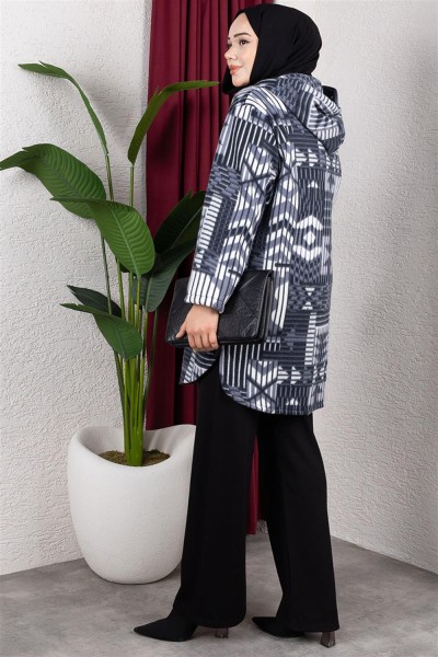 Polar Kap GEOMETRİK DESEN ANTRASİT - Thumbnail