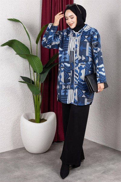 Polar Kap GEOMETRİK DESEN İNDİGO - Thumbnail