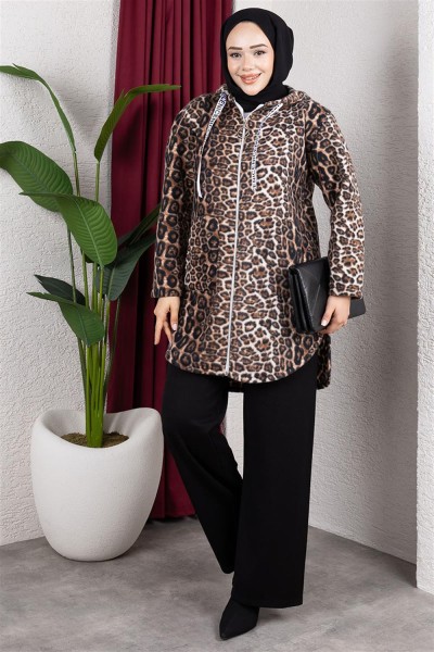 Polar Kap LEOPAR DESEN KAHVE - Thumbnail