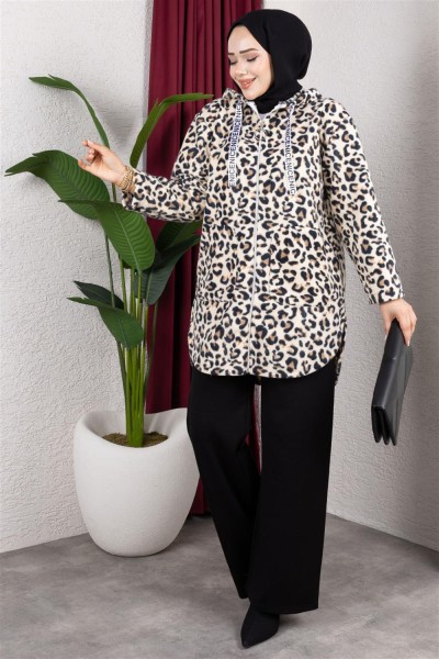 Polar Kap LEOPAR DESEN VİZON - Thumbnail