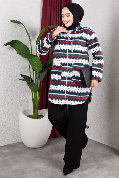 Polar Kap ZİKZAK DESEN KIRMIZI - Thumbnail