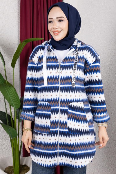 Polar Kap ZİKZAK DESEN SAKS - Thumbnail