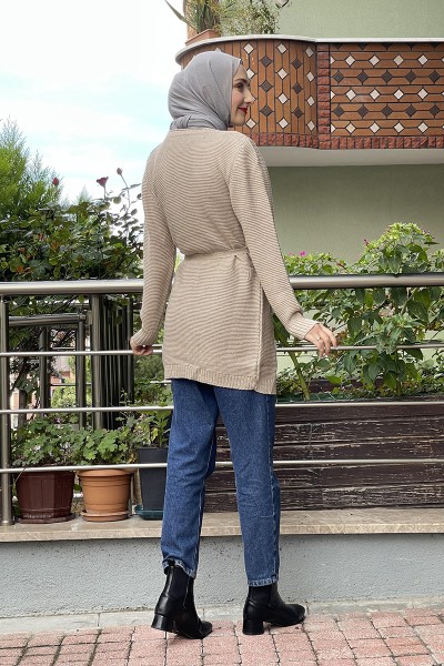 Moda Çizgi Knitwear Cardigan - Thumbnail