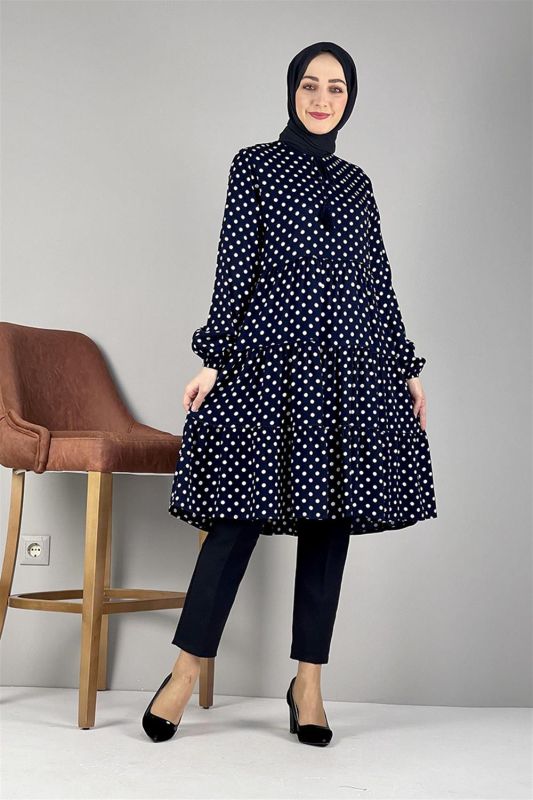 Puantiyeli Tunik LACİVERT - 1