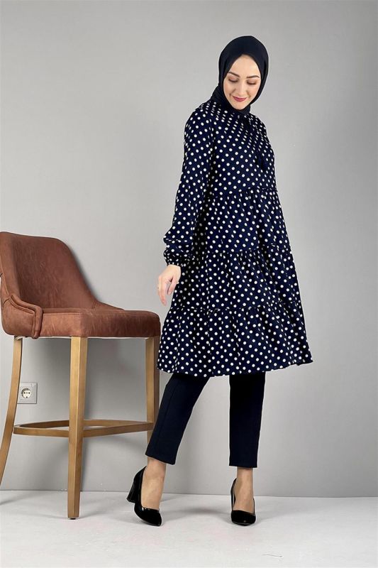 Puantiyeli Tunik LACİVERT - 4