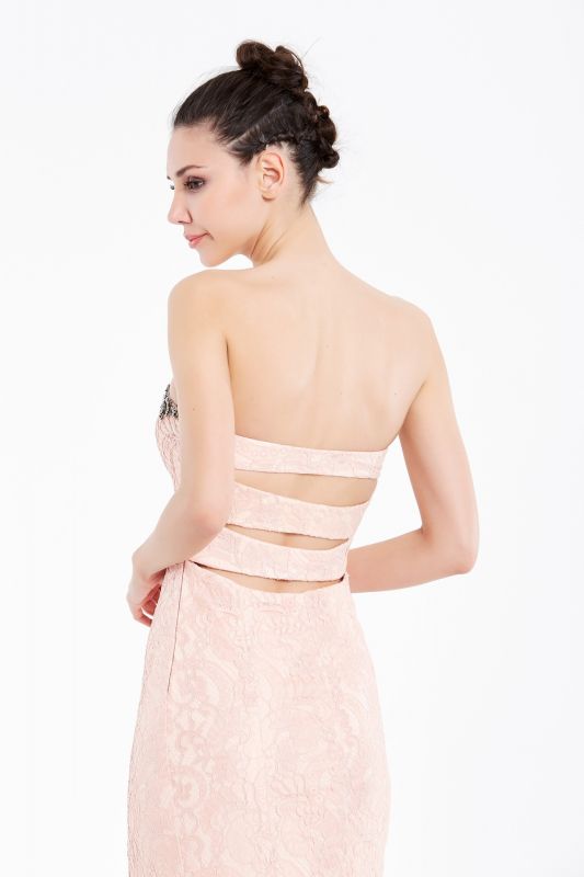 Powder Long Evening Dress N48231 - 4