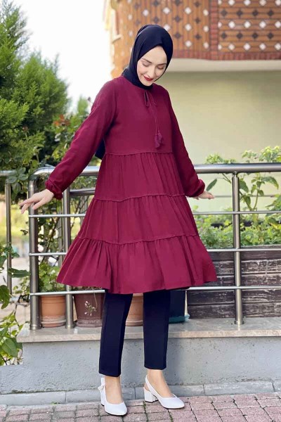 Moda Çizgi - Moda Çizgi Desenli Tunik