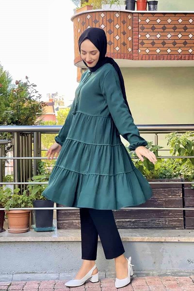 Moda Çizgi - Moda Çizgi Desenli Tunik