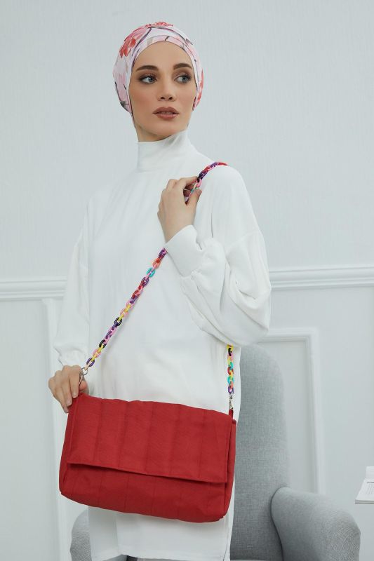 Renkli Askılı Çanta,CE-8 Kırmızı - 3