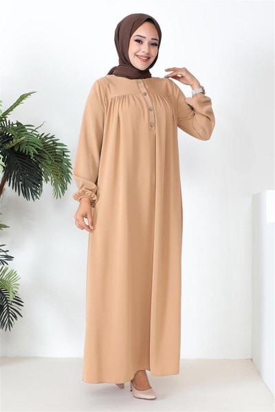 SGS - Robalı Aerobin Elbise CAMEL