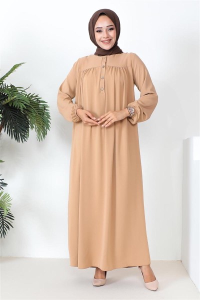 Robalı Aerobin Elbise CAMEL - Thumbnail
