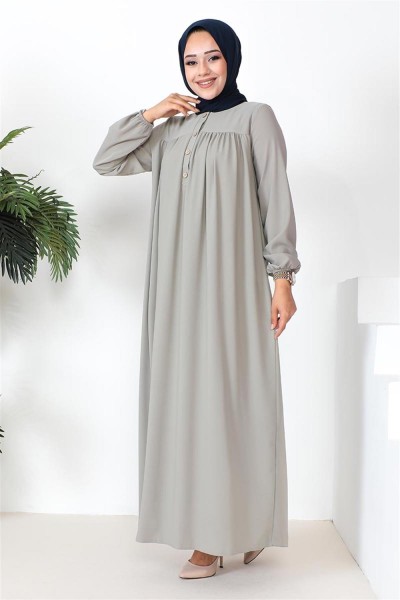 Robalı Aerobin Elbise GRİ - Thumbnail