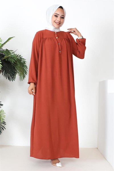 Robalı Aerobin Elbise KİREMİT - Thumbnail