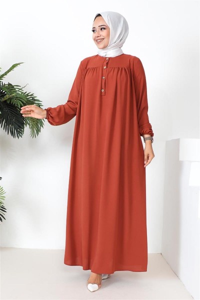 Robalı Aerobin Elbise KİREMİT - Thumbnail