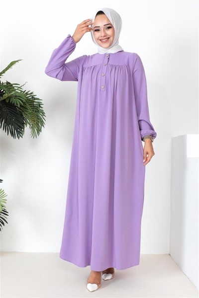 Robalı Aerobin Elbise LİLA - Thumbnail