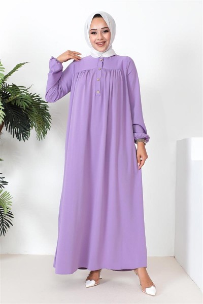 Robalı Aerobin Elbise LİLA - Thumbnail