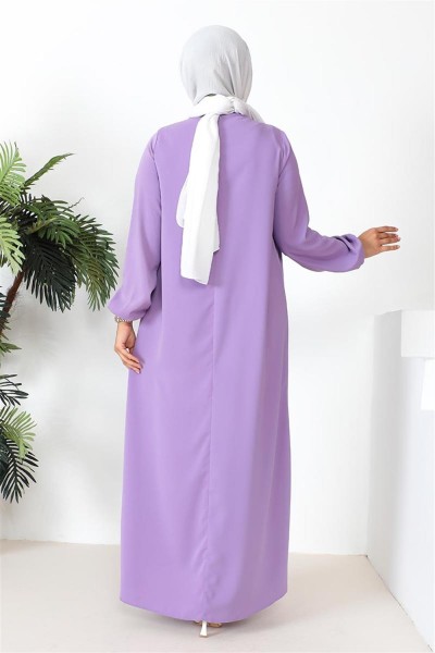Robalı Aerobin Elbise LİLA - Thumbnail