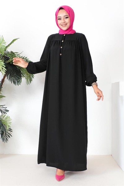 Robalı Aerobin Elbise SİYAH - Thumbnail