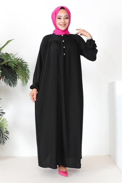 Robalı Aerobin Elbise SİYAH - Thumbnail