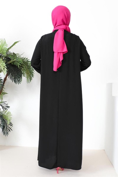 Robalı Aerobin Elbise SİYAH - Thumbnail