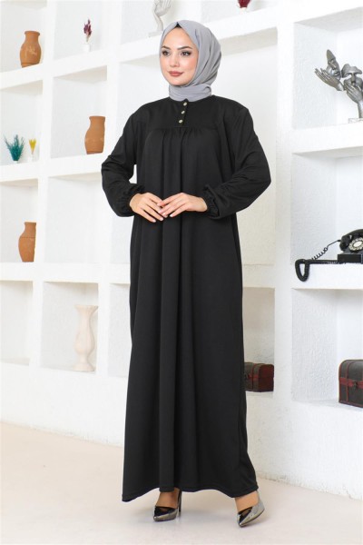 Robalı Tesettür Spor Elbise SİYAH - Thumbnail