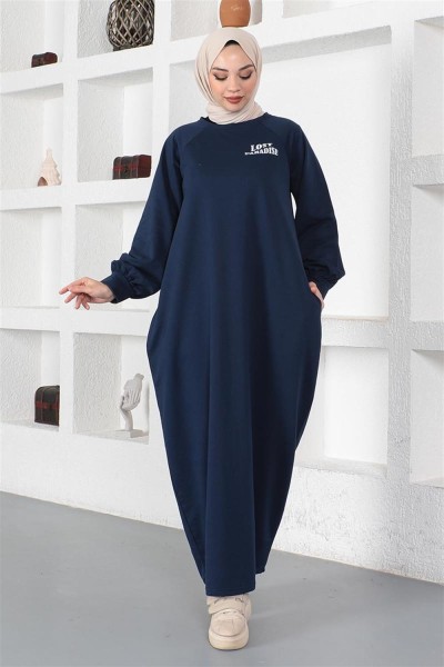 Şalvar Model Salaş Elbise LACİVERT - Thumbnail
