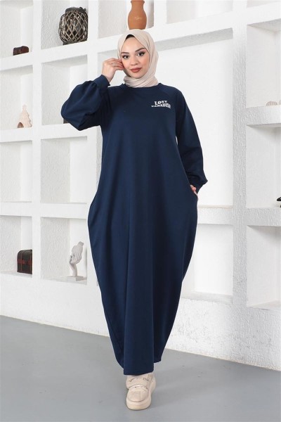 Şalvar Model Salaş Elbise LACİVERT - Thumbnail