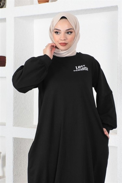 Şalvar Model Salaş Elbise SİYAH - Thumbnail