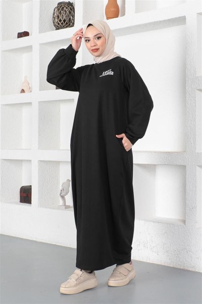 Şalvar Model Salaş Elbise SİYAH - Thumbnail
