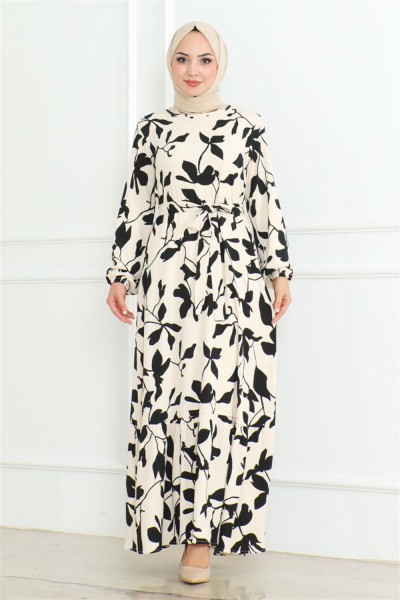 MP - Samara Tesettür Elbise EKRU