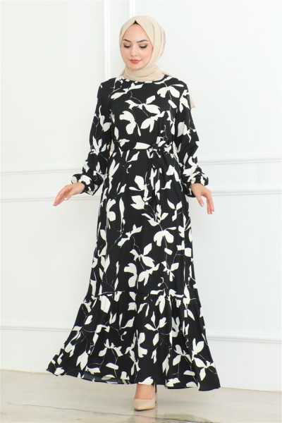 MP - Samara Tesettür Elbise SİYAH