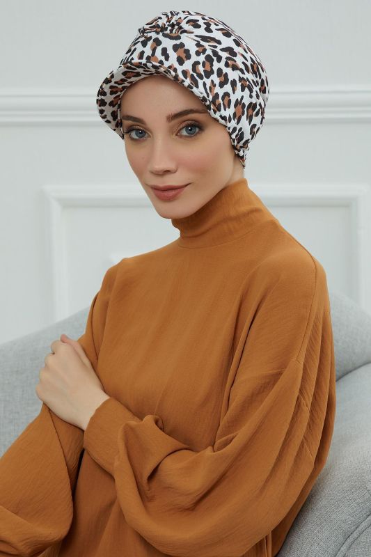 Şapkalı Desenli Penye Bone,B-30YD Desen 29 - 1