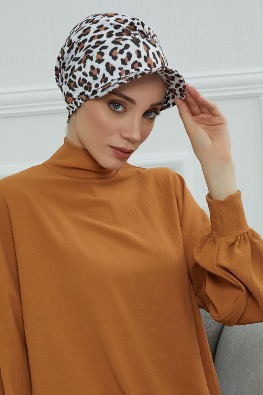 Şapkalı Desenli Penye Bone,B-30YD Desen 29 - 2