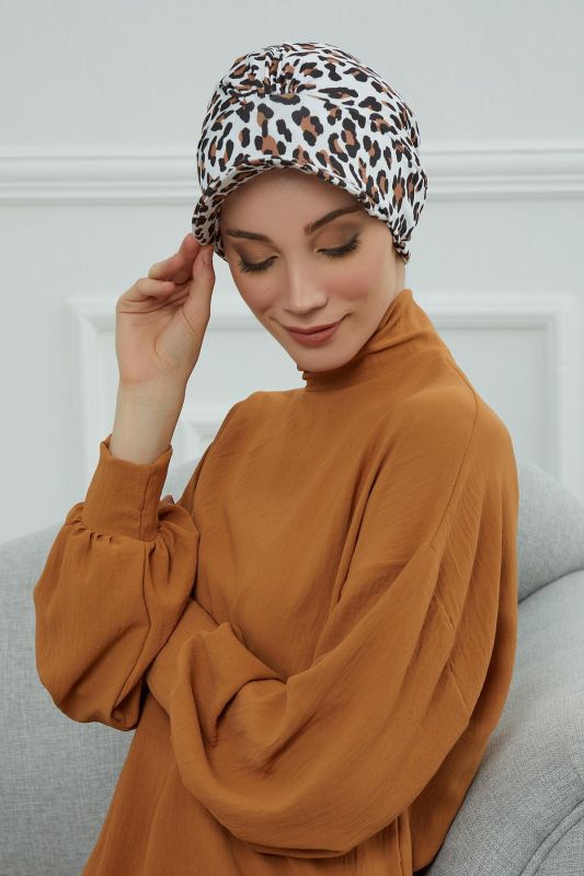 Şapkalı Desenli Penye Bone,B-30YD Desen 29 - 4