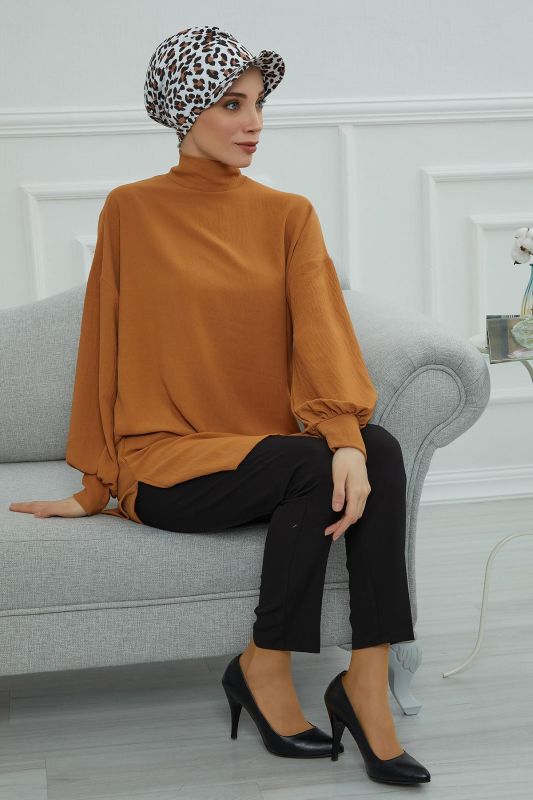 Şapkalı Desenli Penye Bone,B-30YD Desen 29 - 5
