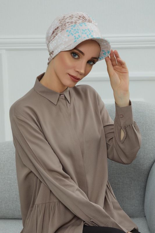 Şapkalı Desenli Penye Bone,B-30YD Desen 30 - 1