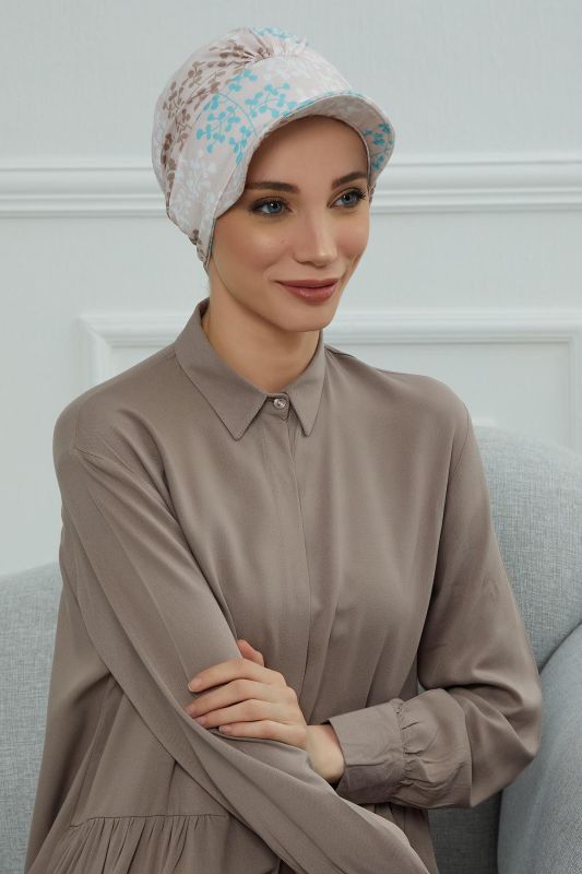 Şapkalı Desenli Penye Bone,B-30YD Desen 30 - 2