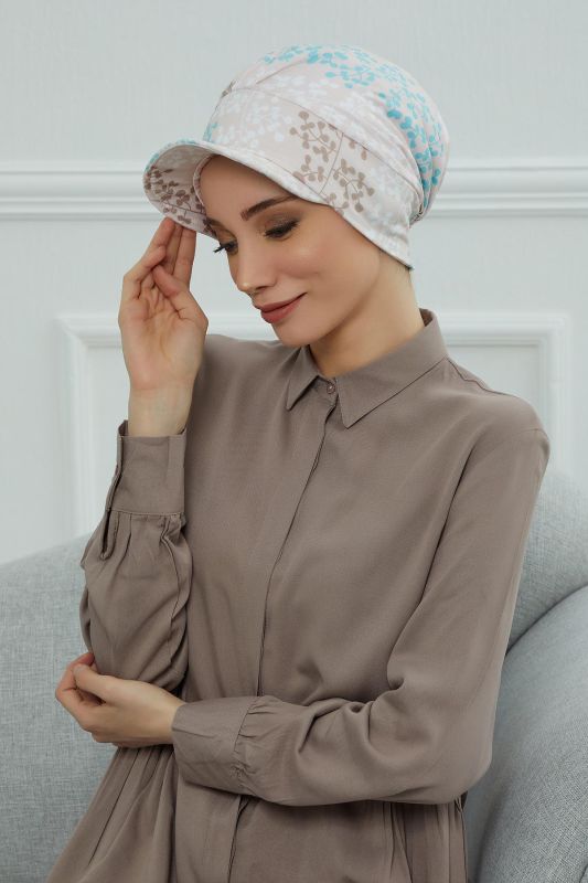 Şapkalı Desenli Penye Bone,B-30YD Desen 30 - 3