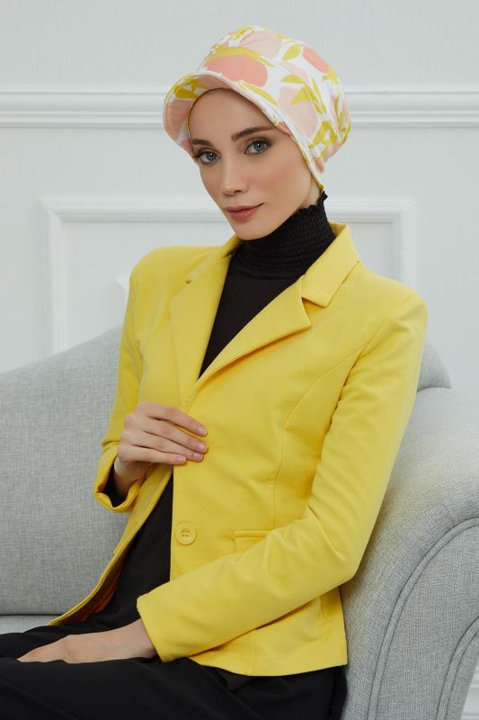 Şapkalı Desenli Penye Bone,B-30YD Desen 31 - 3