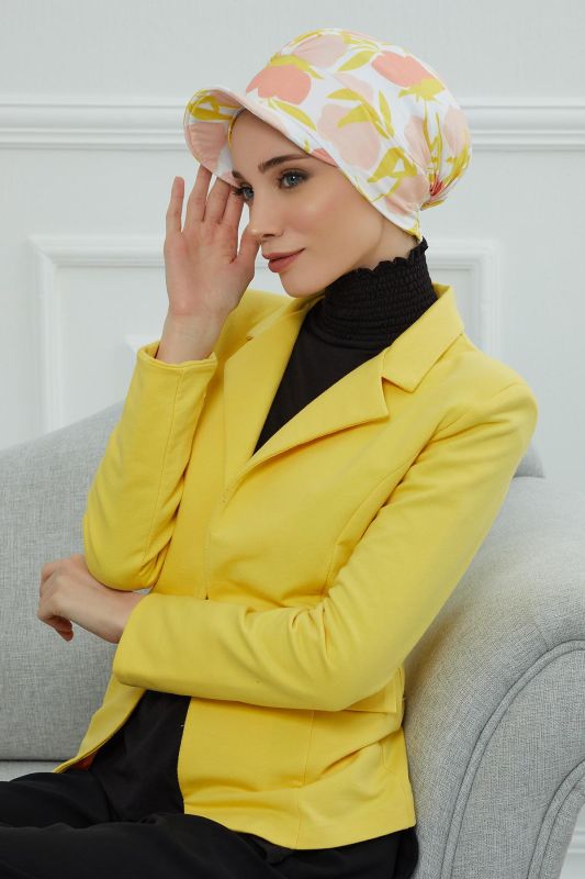 Şapkalı Desenli Penye Bone,B-30YD Desen 31 - 4