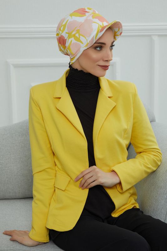 Şapkalı Desenli Penye Bone,B-30YD Desen 31 - 5