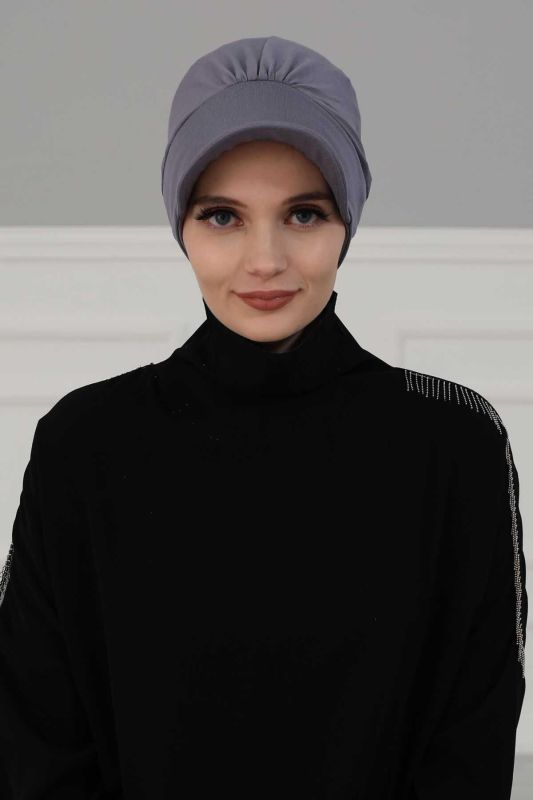 Şapkalı Penye Bone,B-30 Gri - 1